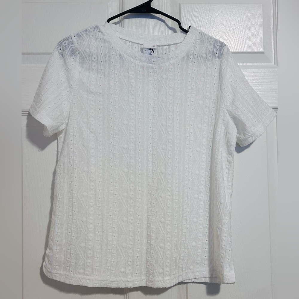 Women’s White Lace Blouse Size M